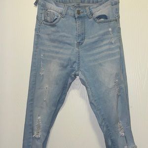 Wax Jeans 5/27 Light blue ripped jeans